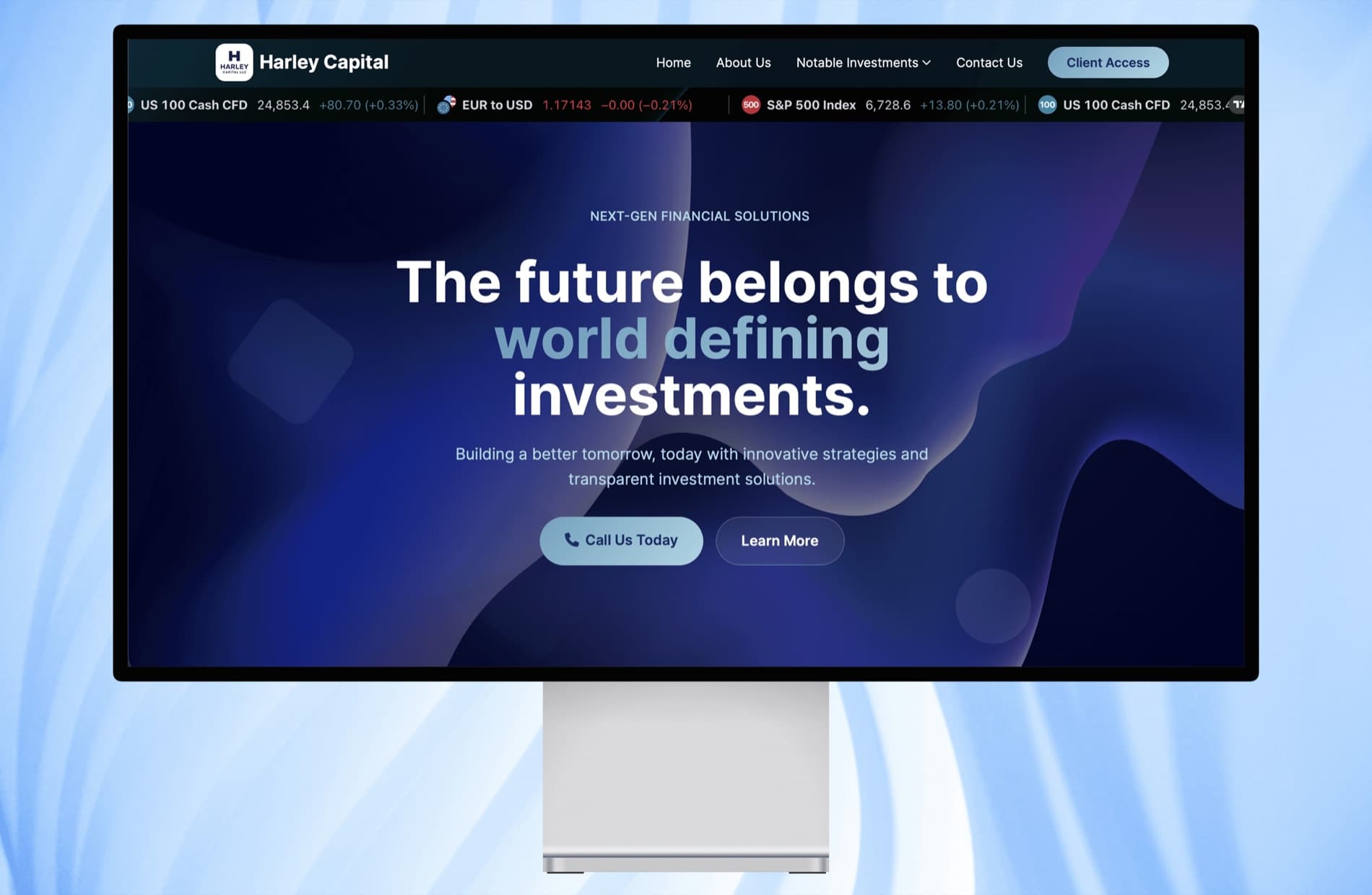 Harley Capital Wealth Management website by Compo Technologies